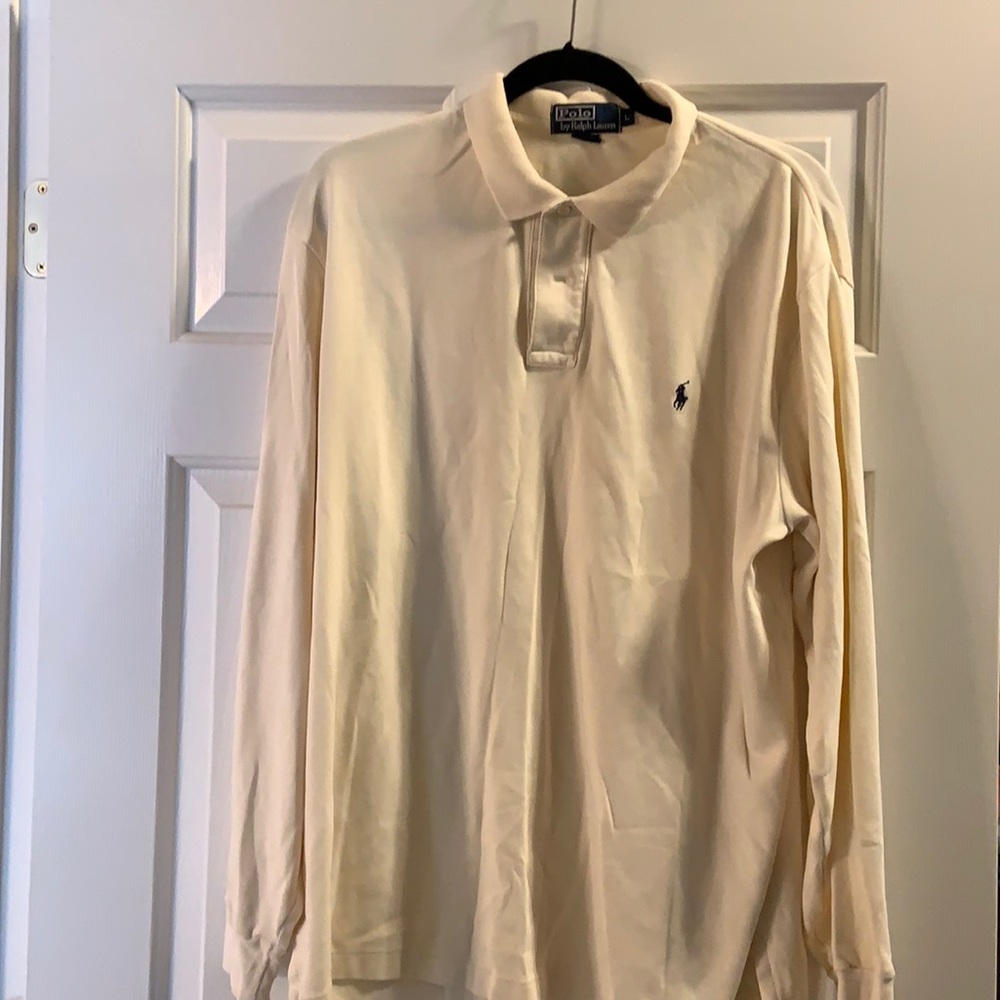 Large polo long sleeve cotton shirt
